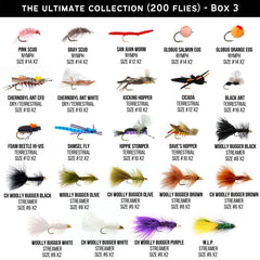 Close-up of Wooly Buggers and streamer patterns