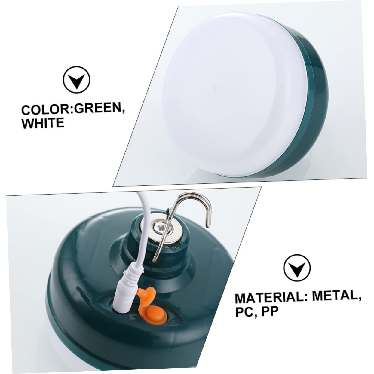 WOONEKY magnetic design enables easy mounting in tents.