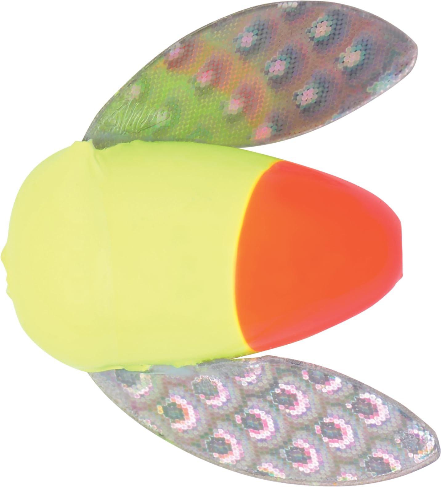 Wordens Yakima Spin-N-Glo with mylar flame wing chartreuse boosts visibility for multi-species fishing