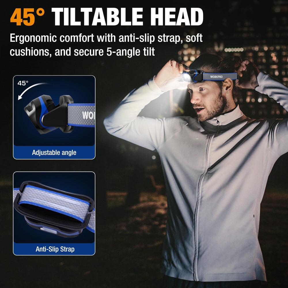 WORKPRO camping use image shows campsite lighting in action