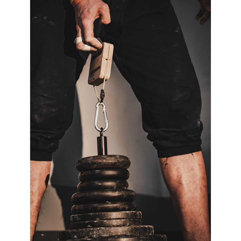 Workshop 19/50 hangboard grip surfaces—varied holds for progressive finger strength.