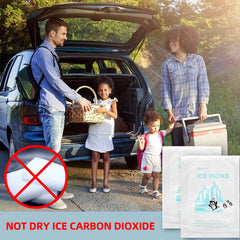 WORLD-BIO dry ice packs with soft cloth back surface for leak-proof use.