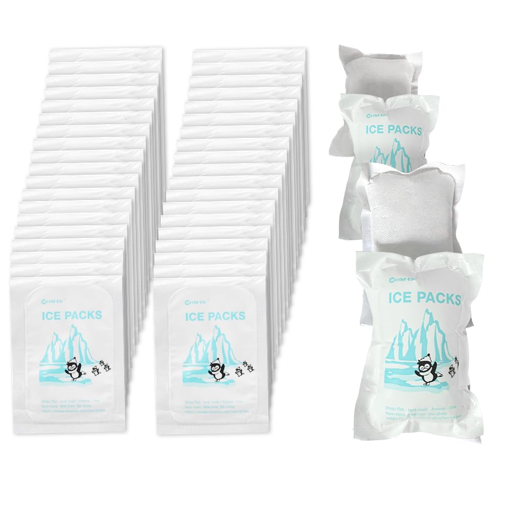 WORLD-BIO dry ice packs in unexpanded sheet showing space-saving packaging.