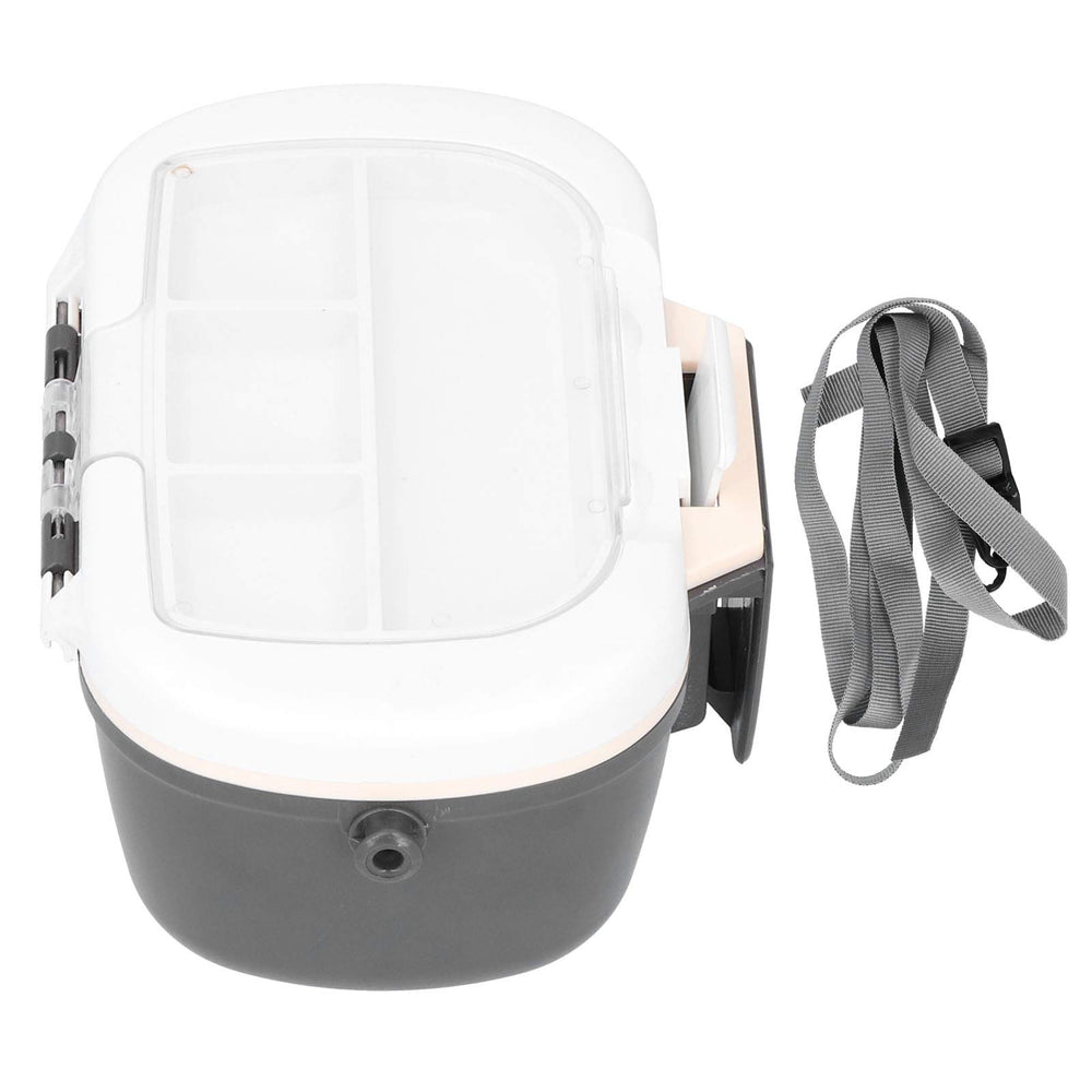 Lid opens away from body for easy bait retrieval