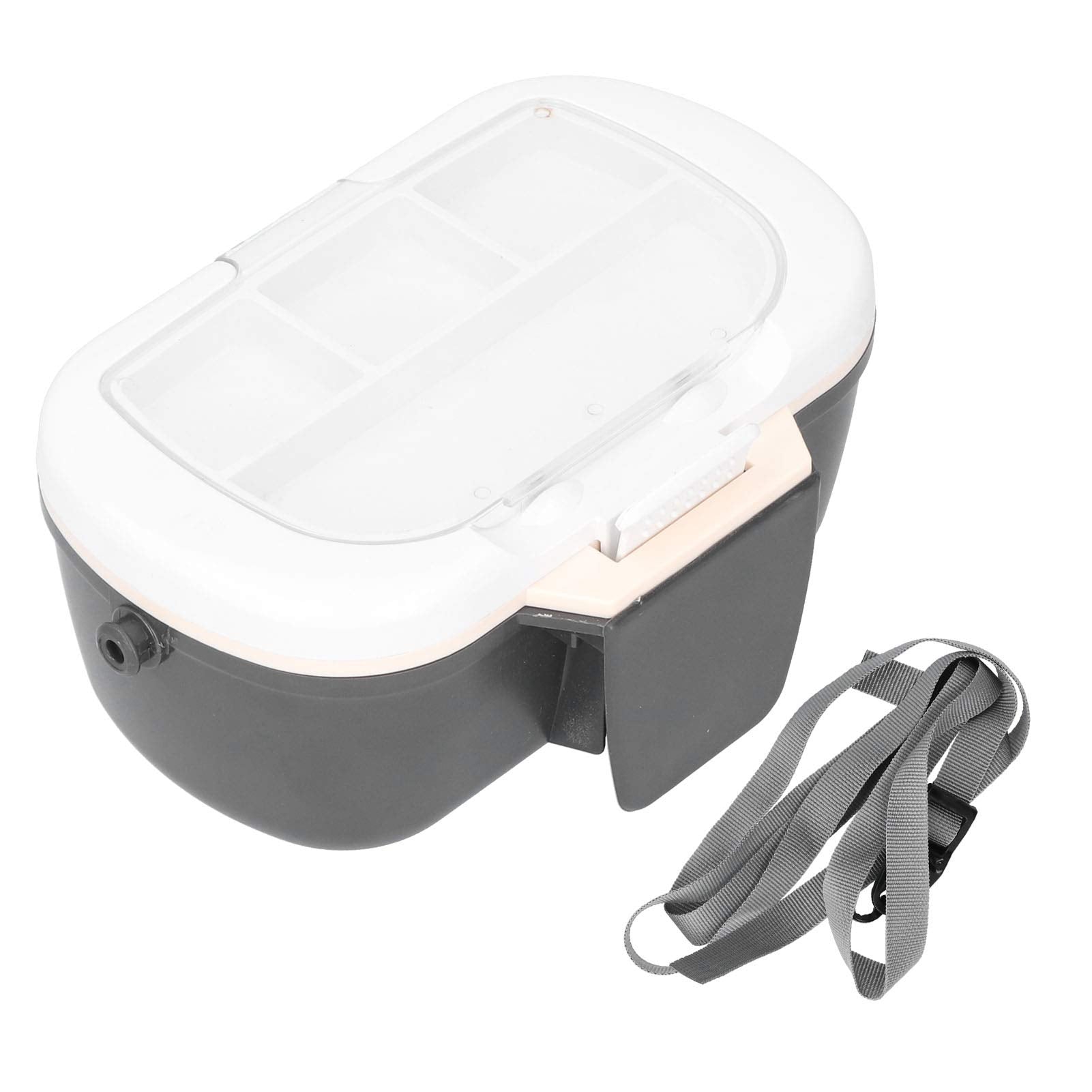 Full view of bait case with strap and belt compatibility