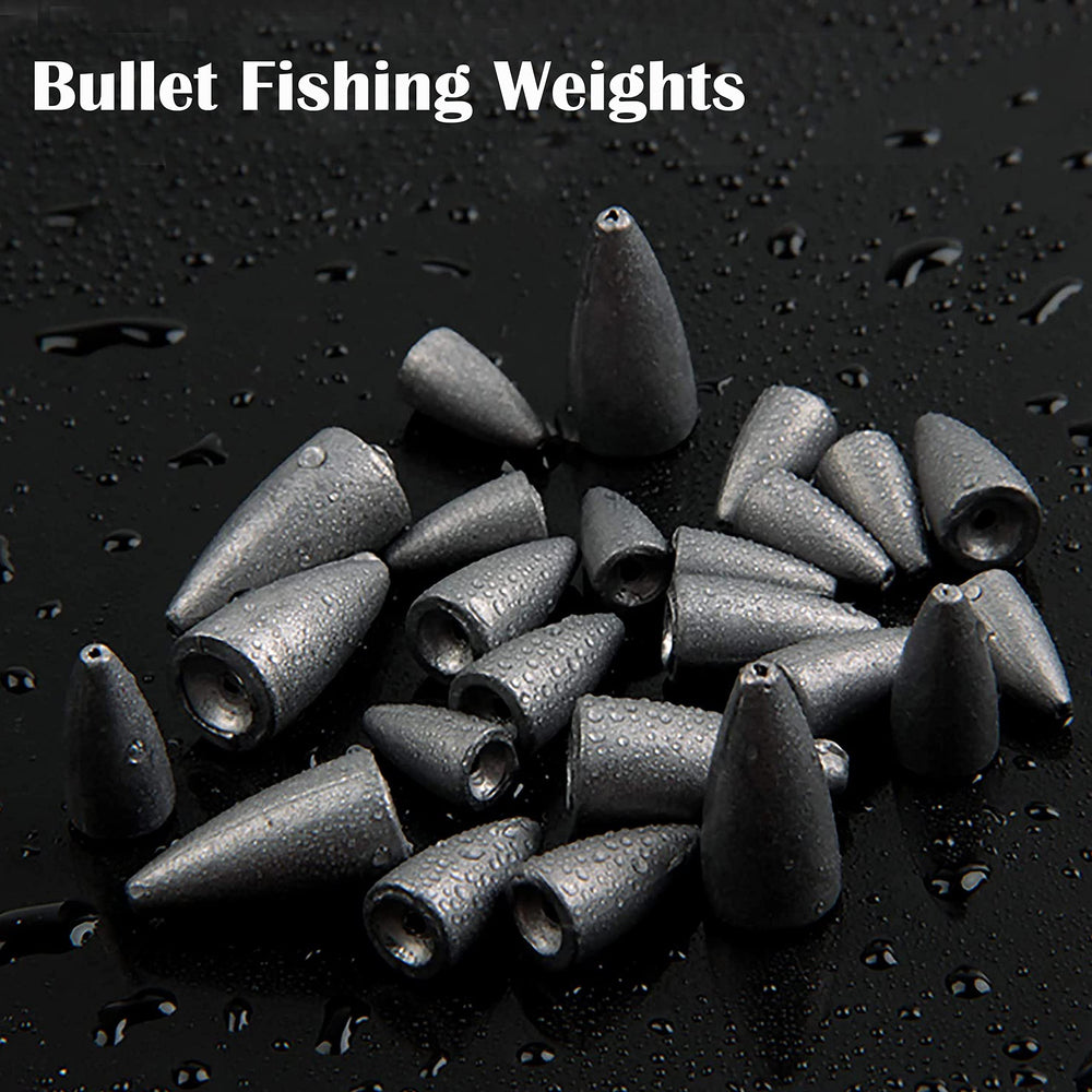 Worm sinker weights selector case for easy size selection