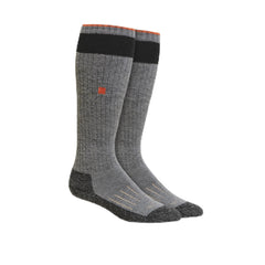 WORN merino hunting socks over-the-calf close-up shows secure fit for all-day wear