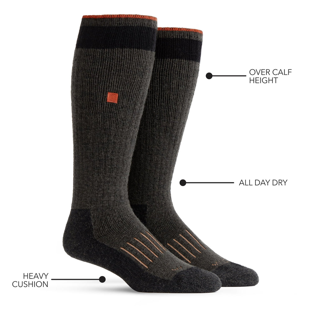 WORN merino hunting socks temperature-regulating knit supports all-day comfort