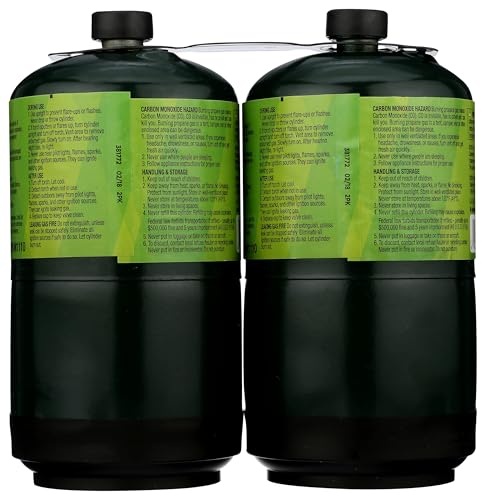 Worthington propane cylinder showing a compact stove connection for portable setups.