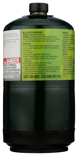 Worthington propane cylinder with disposal guidance for safe handling.