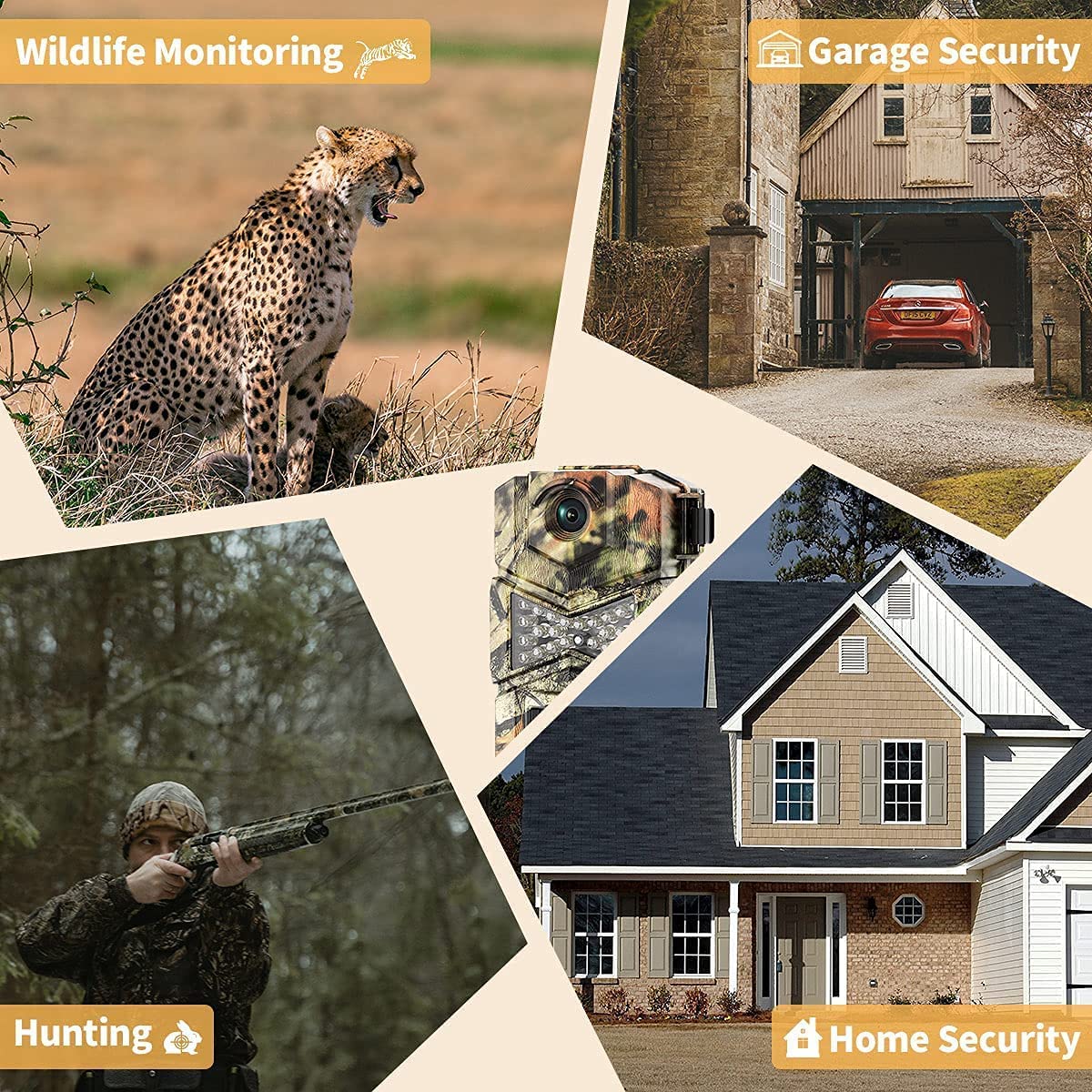 WOSODA camouflage mounting kit keeps camera concealed during hunts.