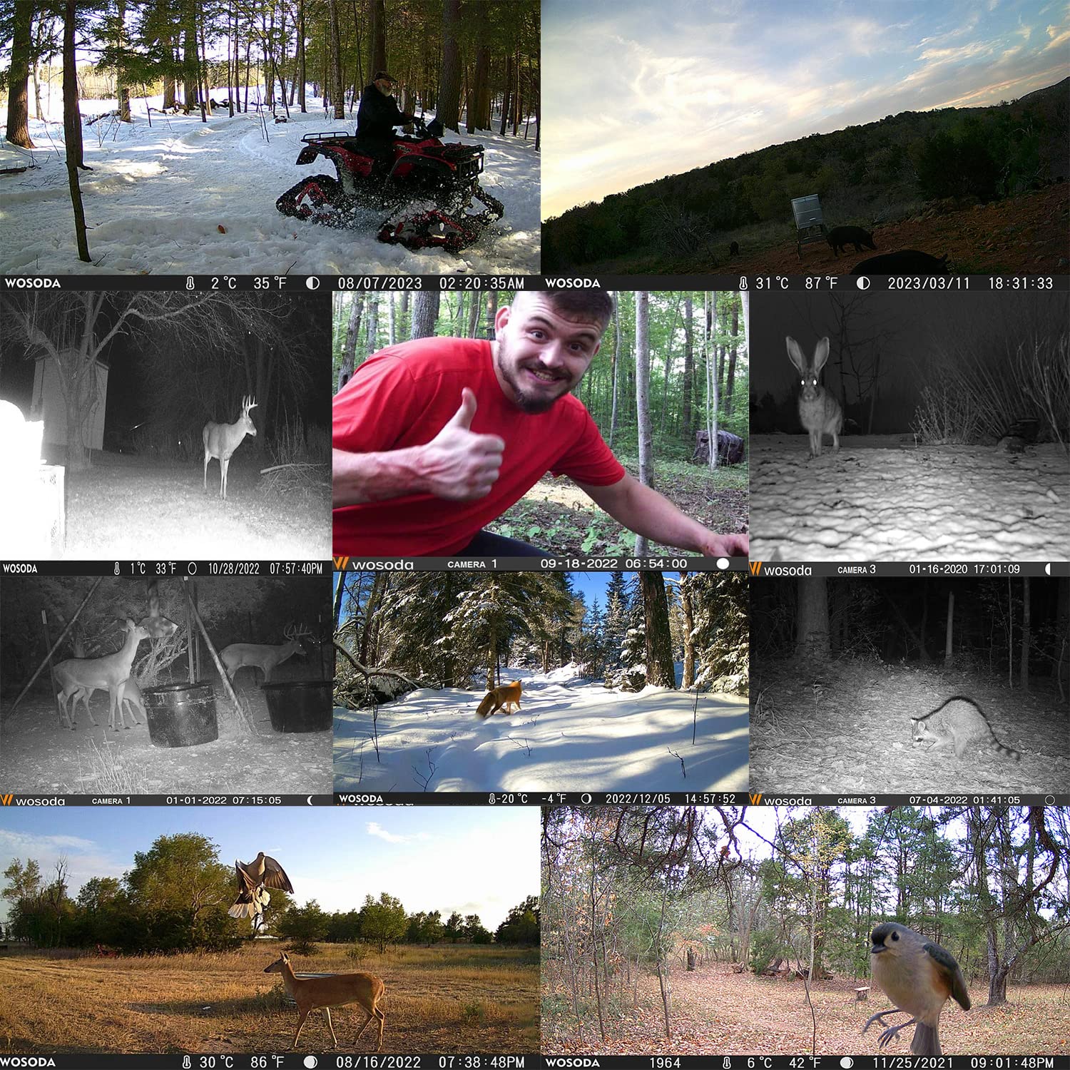 WOSODA trail camera 1920P video capture with clear audible footage