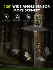 WOSODA trail camera 0.2 second trigger enables quick moment capture.