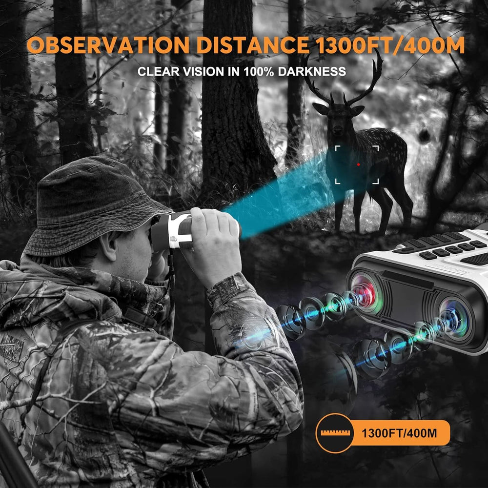 WOSPORTS 4K night vision goggles record 4K video and 16MP photos.