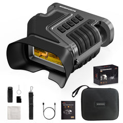 WOSPORTS 4K night vision goggles front view for clear wildlife viewing