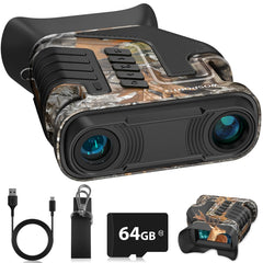 WOSPORTS 4K night vision goggles front view for easy outdoor use in camping and wildlife watching