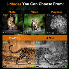 WOSPORTS 4K video recording capability shown on the built-in display