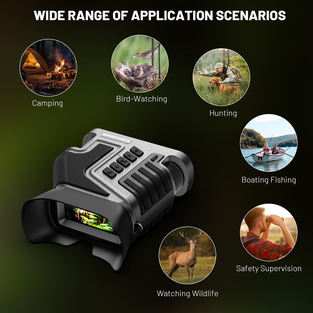 WOSPORTS 5000mAh battery provides long runtime in the field