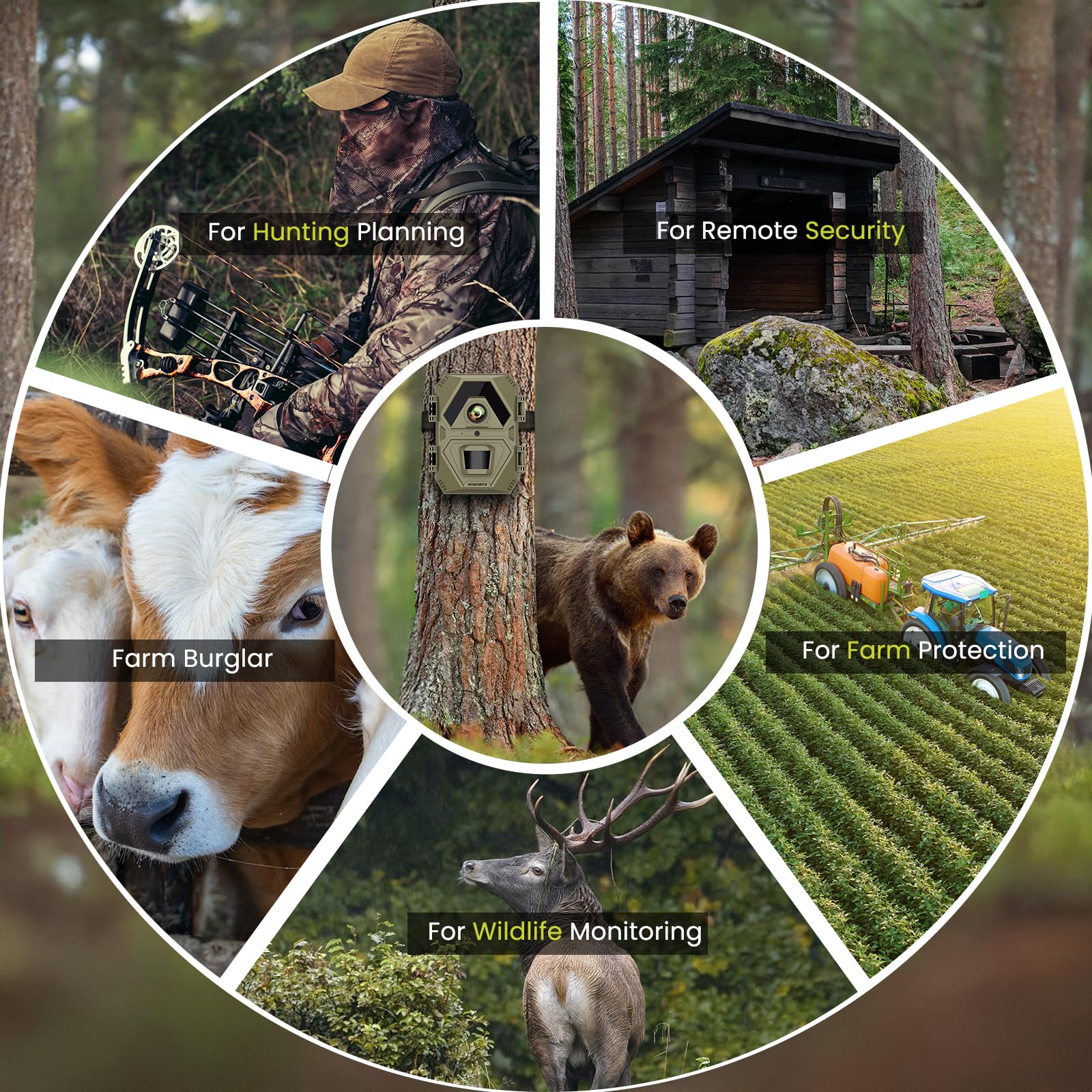 WOSPORTS Mini Trail Camera 32GB SD card included enhances immediate field setup.