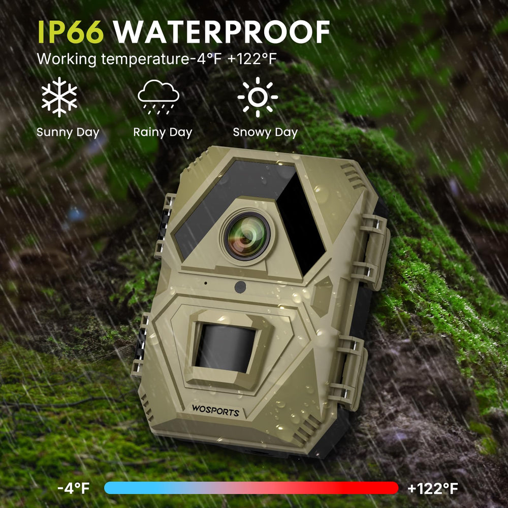 WOSPORTS mini trail camera 32gb included supports long-term field use.