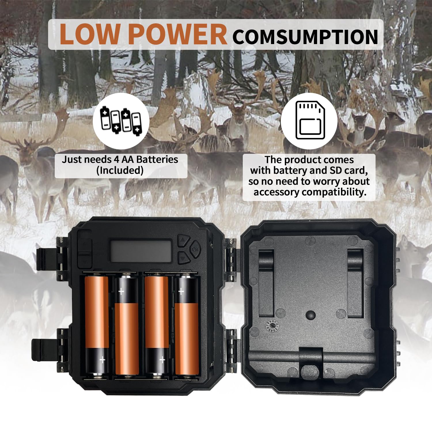 WOSPORTS Mini Trail Camera-fast-trigger ensures quick capture of moving subjects.