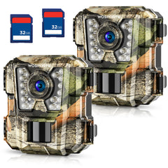 WOSPORTS mini trail camera front view highlights 24MP detail for daytime wildlife shots