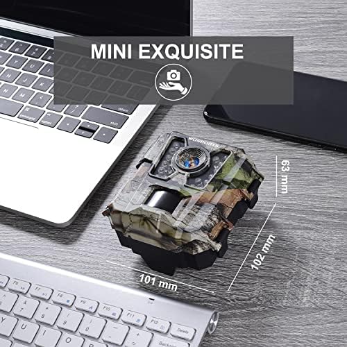 WOSPORTS mini trail camera pack includes two units and 32GB SD cards