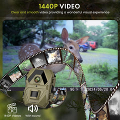 WOSPORTS Mini Trail Camera trigger 0.2s demonstrates fast capture during wildlife activity.