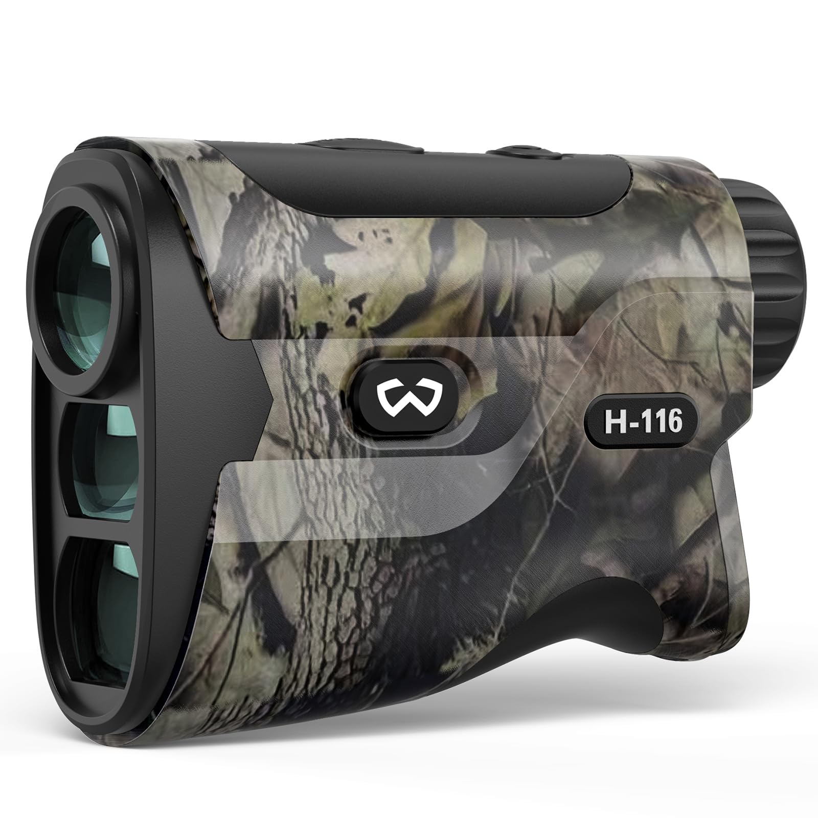WOSPORTS rangefinder shows 1500-yard distance for confident targeting in the field