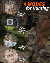 WOSPORTS rangefinder angle readout aids terrain adjusted distance
