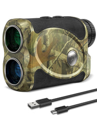 WOSPORTS rangefinder front view highlighting compact body for quick field readings