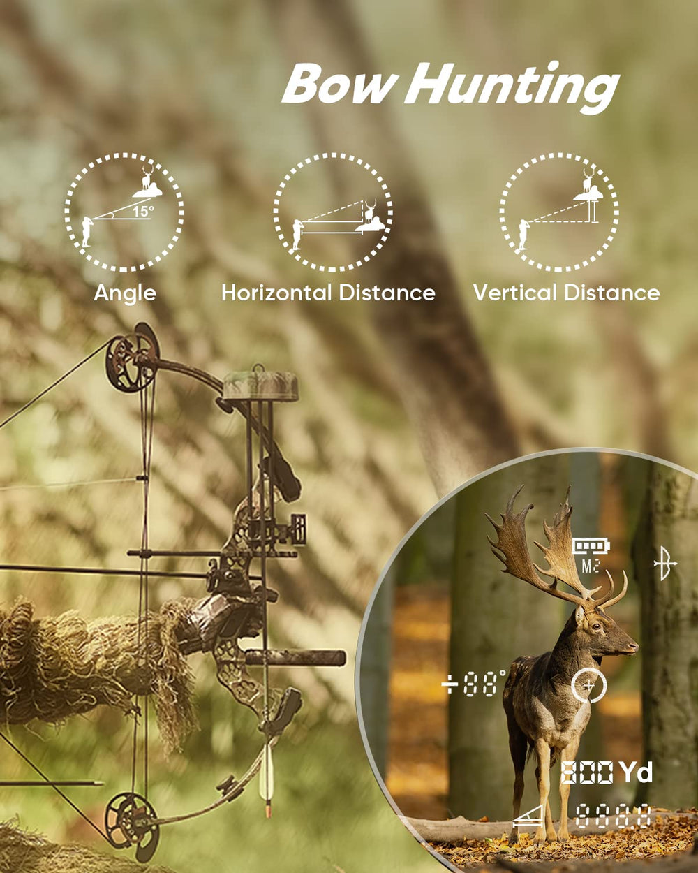 WOSPORTS rangefinder scanning feature image supports rapid target acquisition.