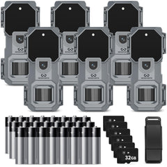 WOSPORTS trail camera front view for easy outdoor monitoring.