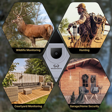 WOSPORTS trail camera easy installation with strap enables quick deployment.
