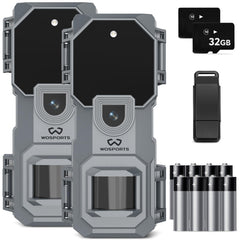 WOSPORTS trail camera front view ready for outdoor wildlife monitoring.