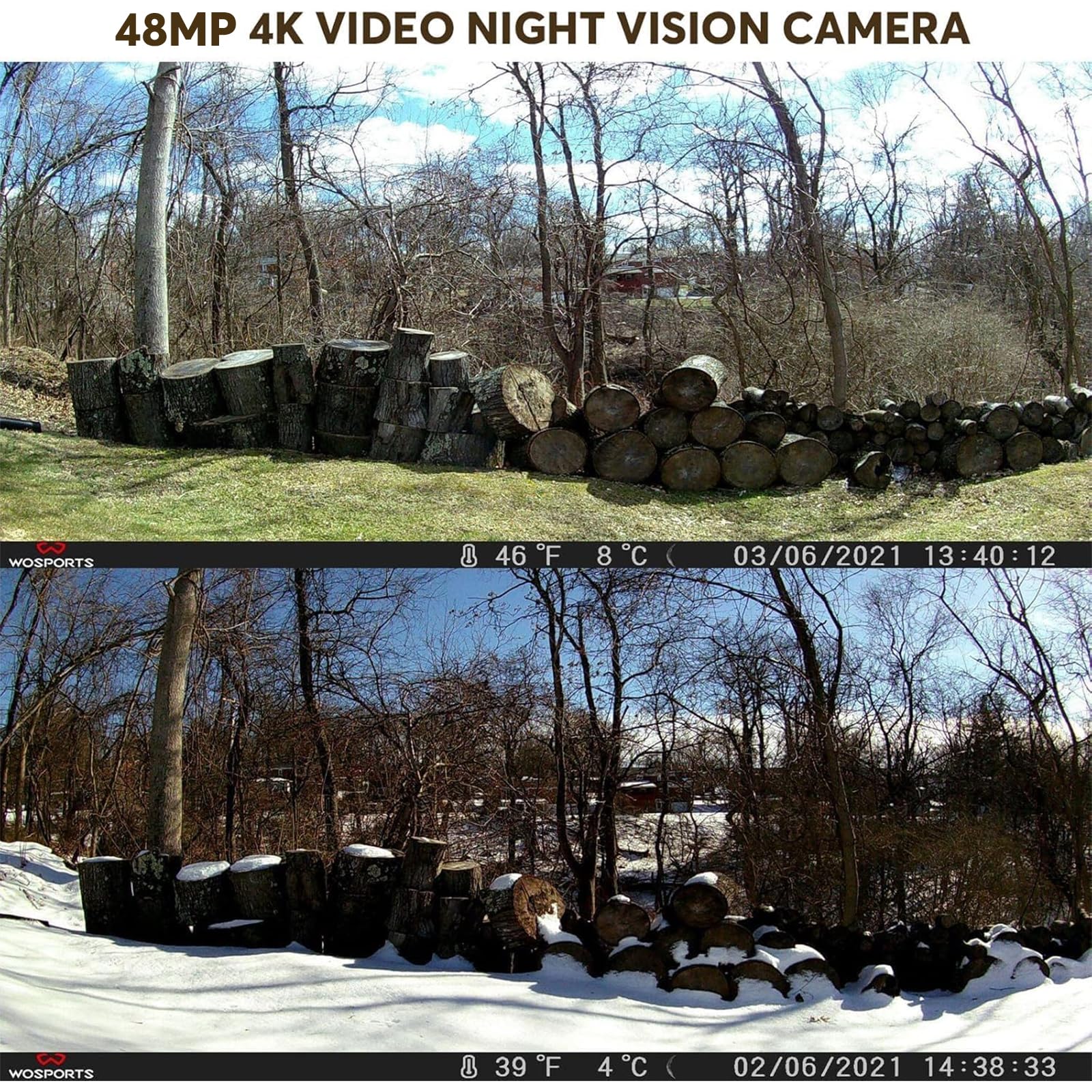 WOSPORTS Trail Camera night vision view enables discreet nocturnal monitoring