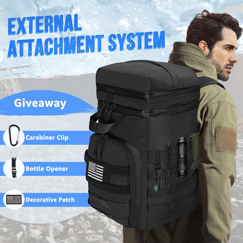 WOTOW Backpack Cooler dual carrying handles enable easy transport.