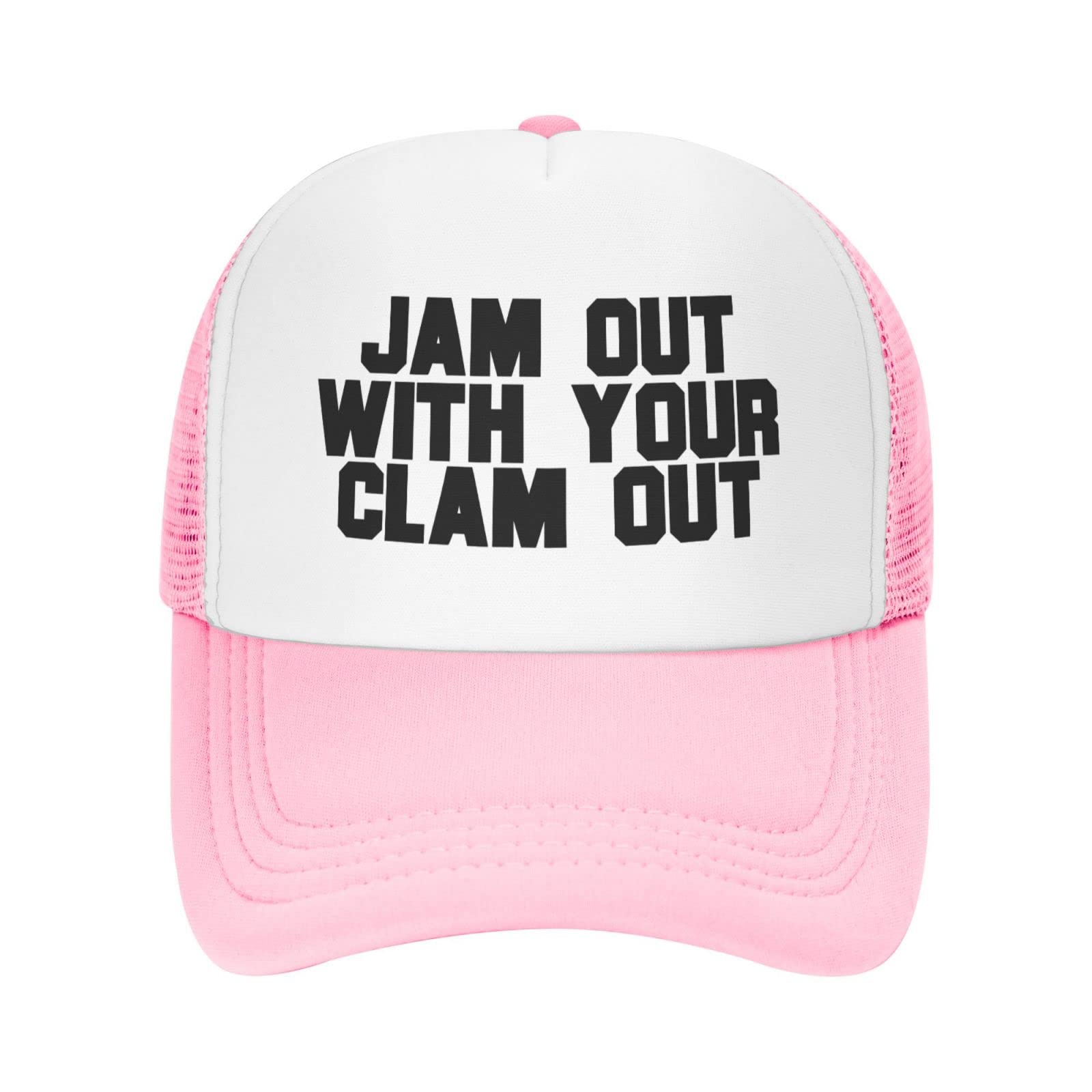Wovotieh Jam Out with Your Clam Out Hat pink front view with sun protection and style