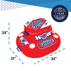 WOW Sports Inflatable Float Fridge cup-holders closeup highlights easy beverage access