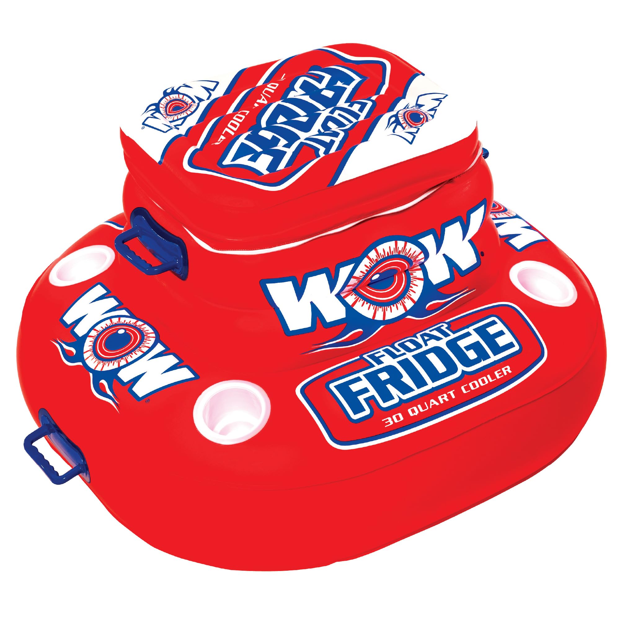 WOW Sports Inflatable Float Fridge front view keeps drinks within reach while floating