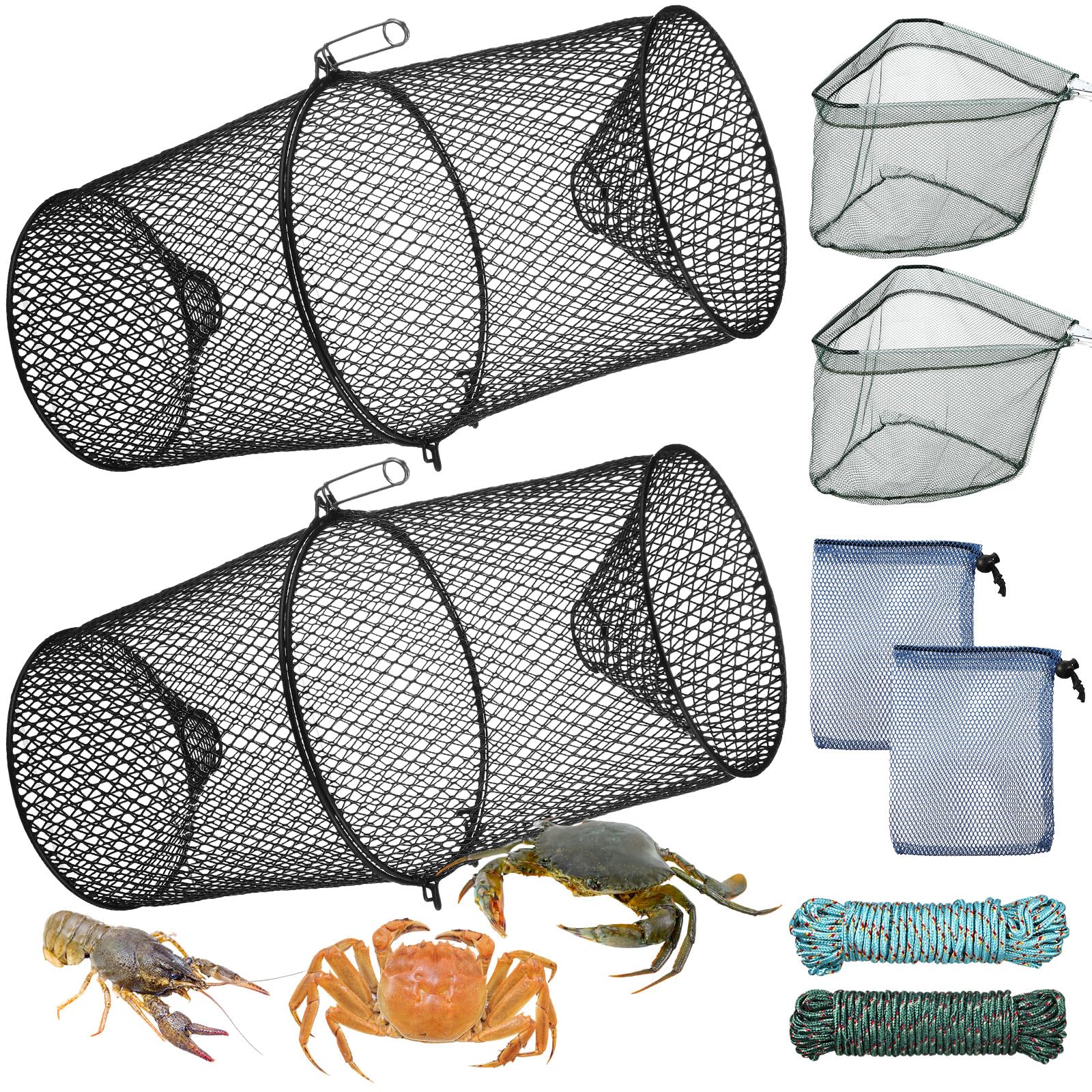 Wowangce two-set minnow traps made of metal