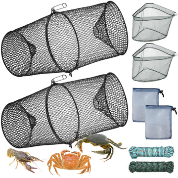 Wowangce two-set minnow traps made of metal
