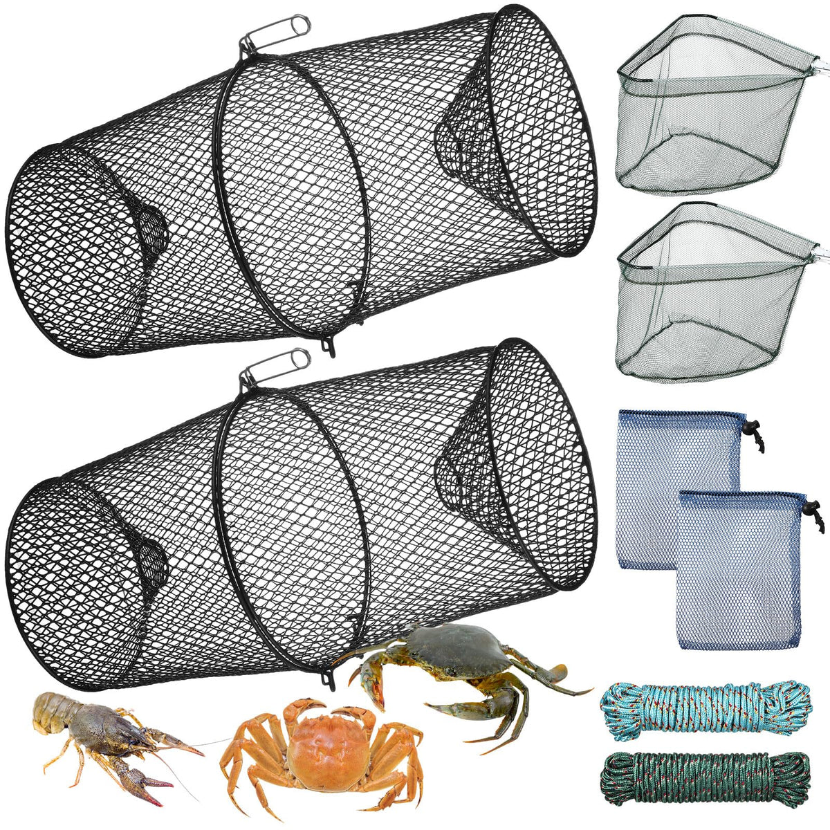 Wowangce two-set minnow traps made of metal
