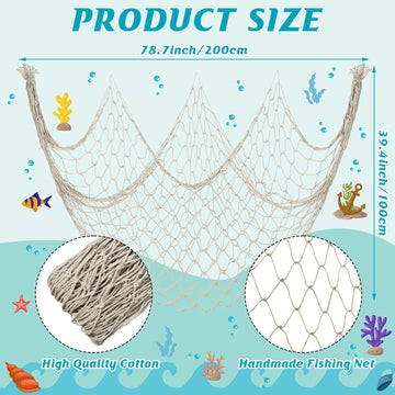 Wowangce fish netting tablecloth idea in white creates a unique beach party centerpiece.
