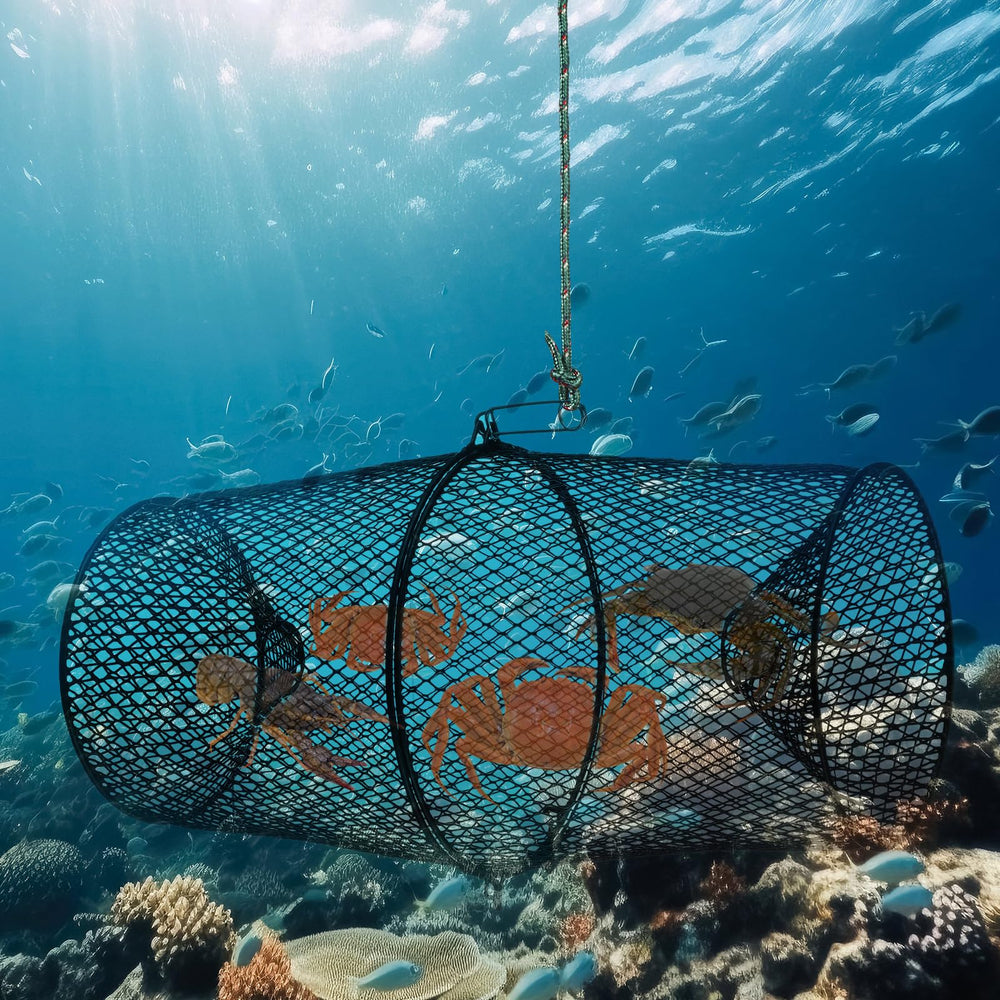 Package contents: two traps, two ropes, two bait bags, two nets