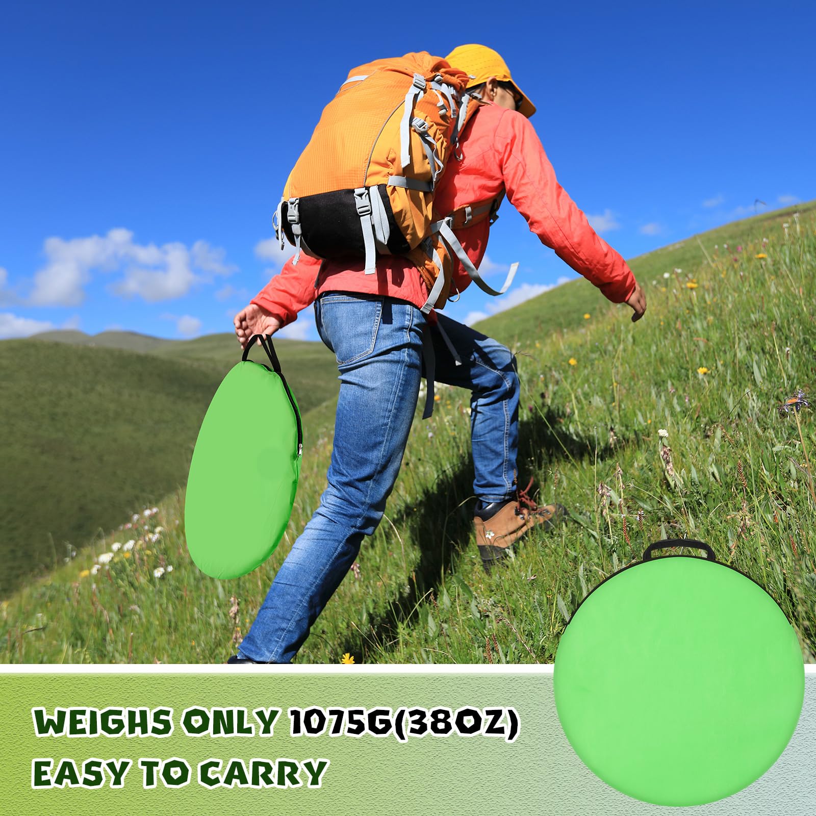Wowangce pop-up mosquito net tent secure-ground-pins stable setup against wind