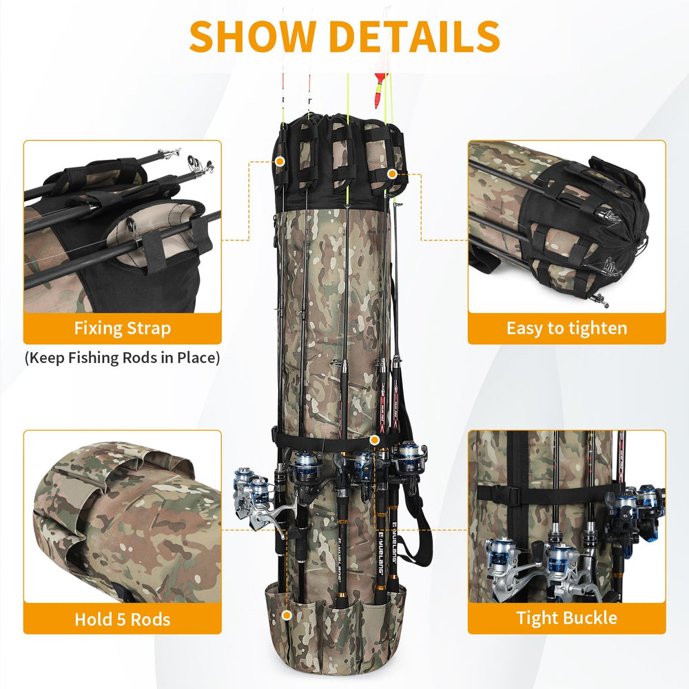 Wowelife reinforced-shoulder-straps offer cushioned comfort on long fisherman walks.
