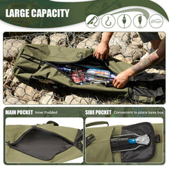 Wowelife green bag with a waterproof zipper protecting gear from moisture.