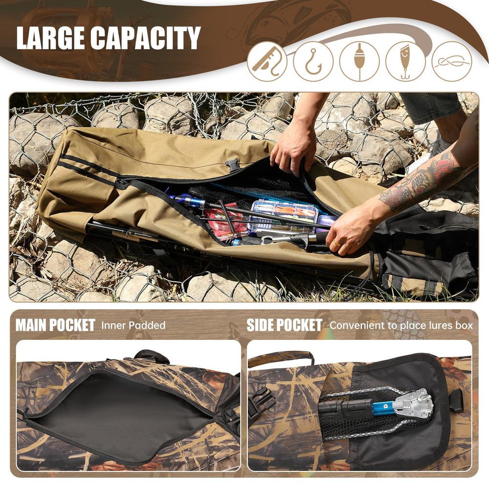 Wowelife fishing rod carrier bag as a thoughtful gift for anglers.