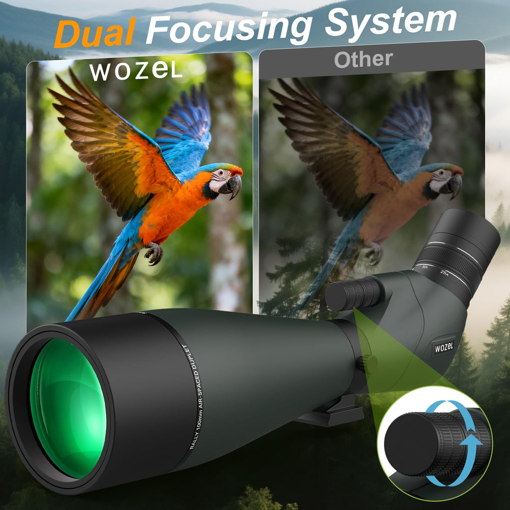 WOZEL leather exterior adds grip and rugged durability in outdoor use.